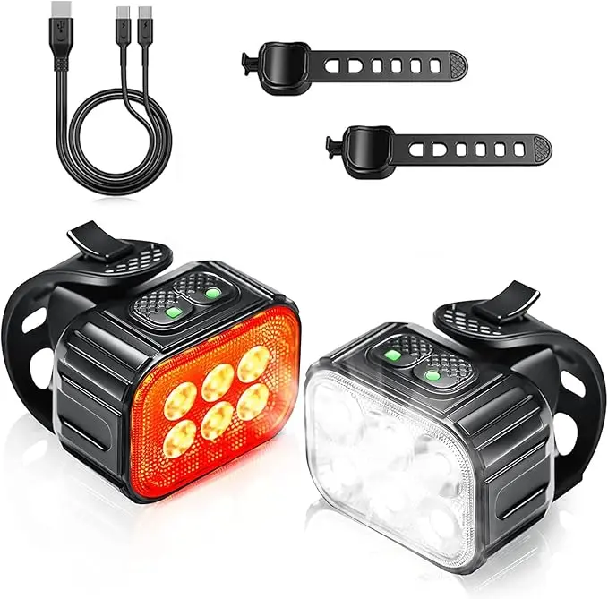 Bicycle light set 350 and 50 lumen – LED front and rear light
