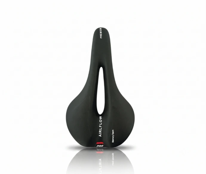 Men's Cloud Trail bicycle saddle – black memory foam – 270 × 140 mm