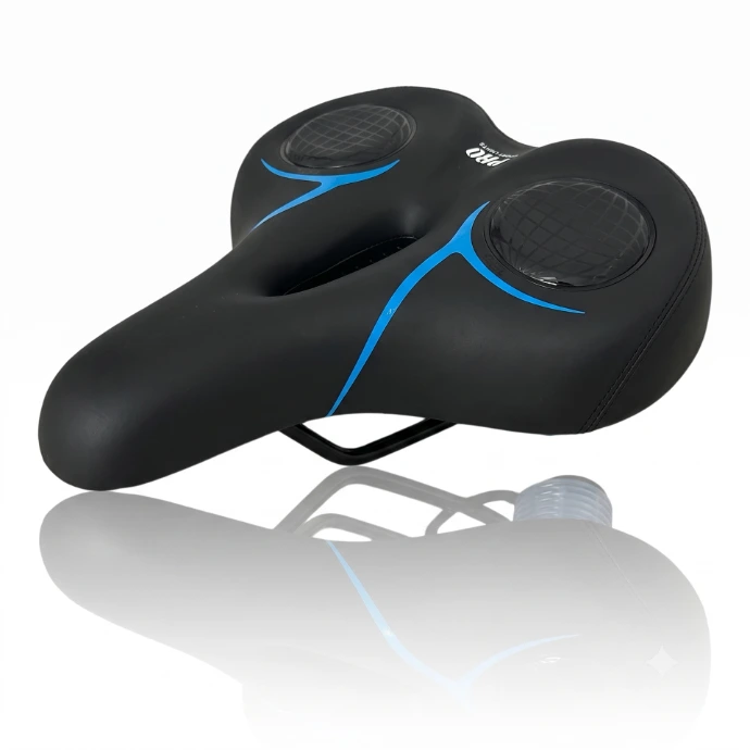 Comfort Deluxe foam and gel bicycle saddle – 30 × 27 cm – city bicycle