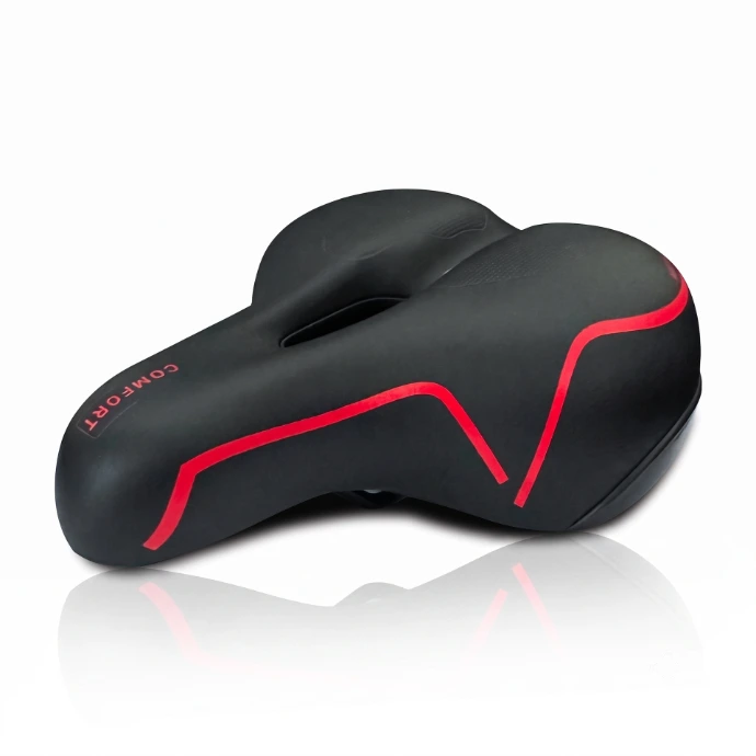 Memory foam comfort bicycle saddle – black – women/men