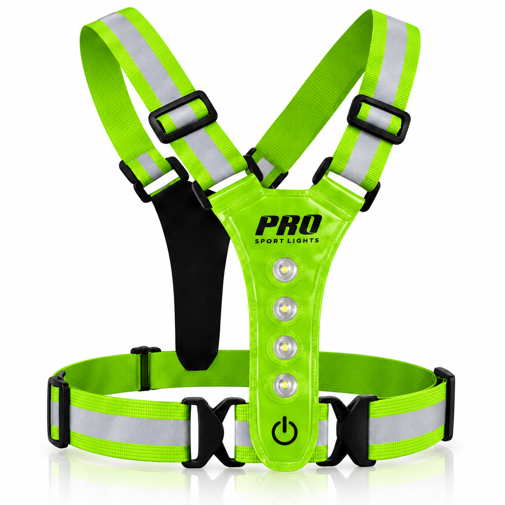 LED safety vest with 8 LEDs