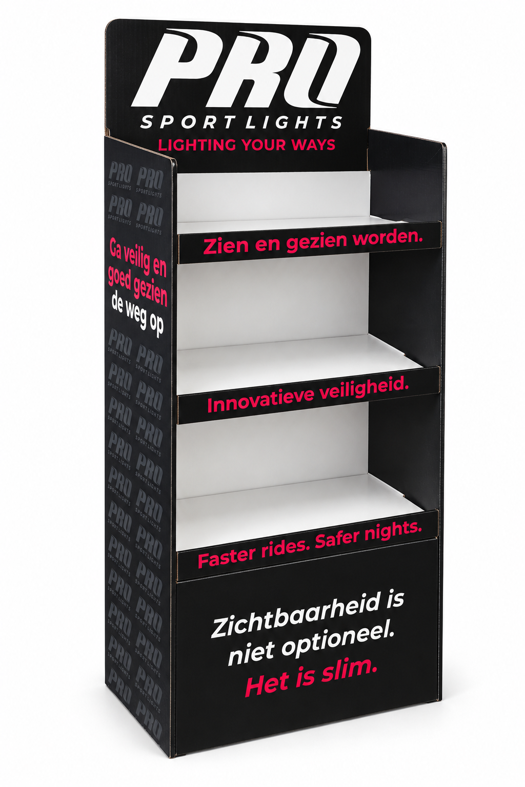Display voor fietshelmen – 3 schappen
